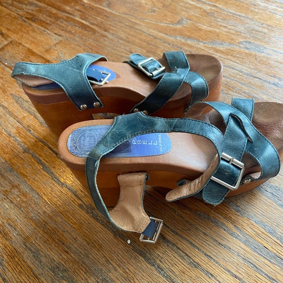 Jeffrey Campbell Blue Leather Platform Sandals - Picture 3 of 5